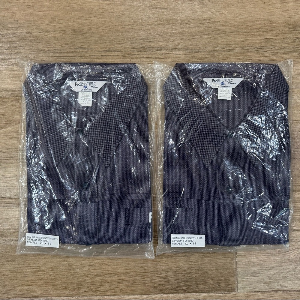 New FedEx Stan Herman Women's Short Sleeve Button Shirts (2)